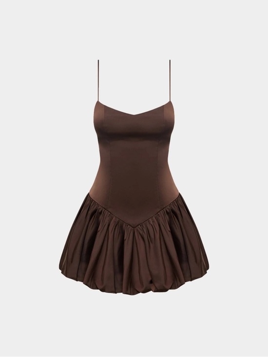 Lioness Dresses & Skirts - Lioness womens Brown Satin Mini Dress, size XS, only worn once! Great condition